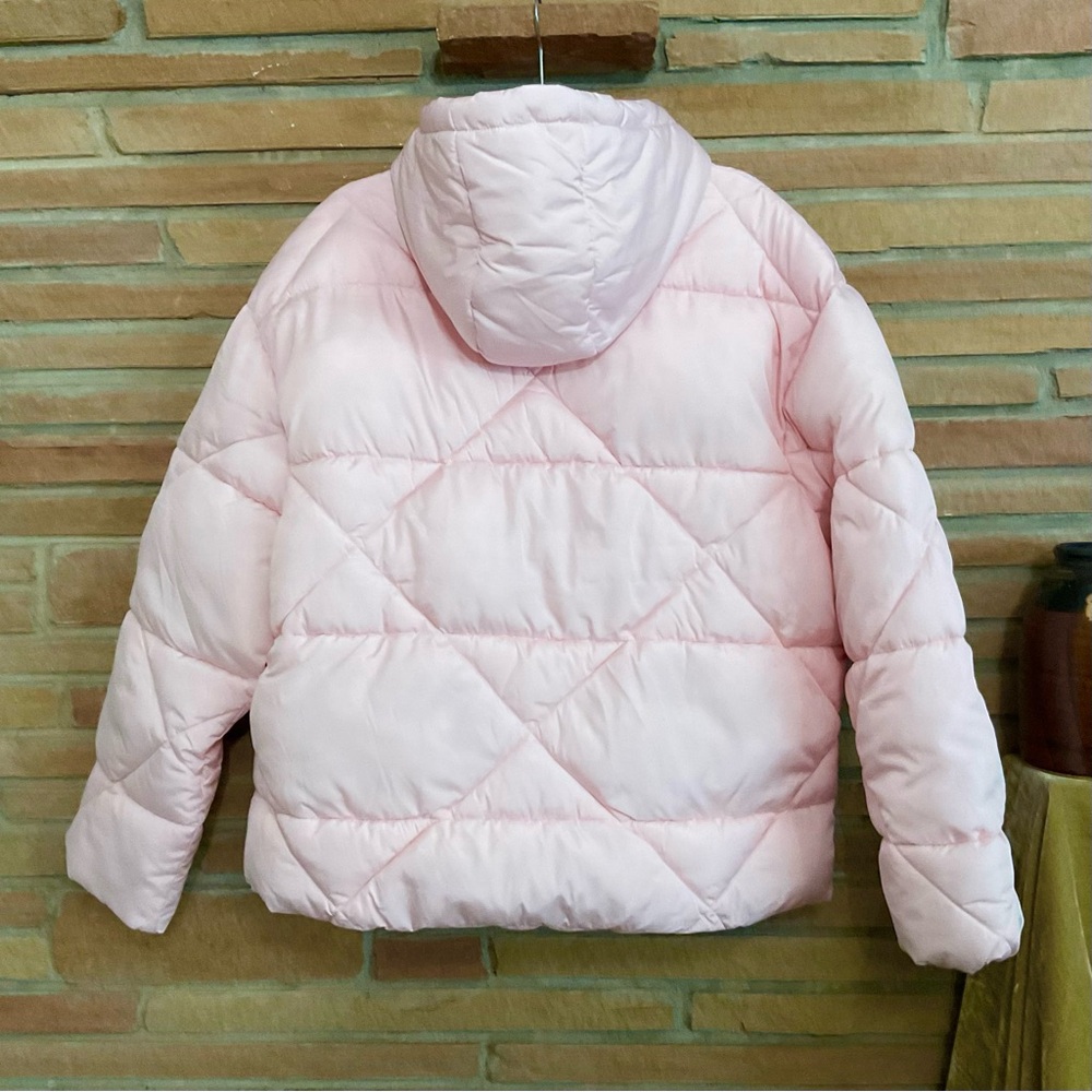 ASOS Design Pale Pink Puffer Jacket Large - Picture 2 of 6